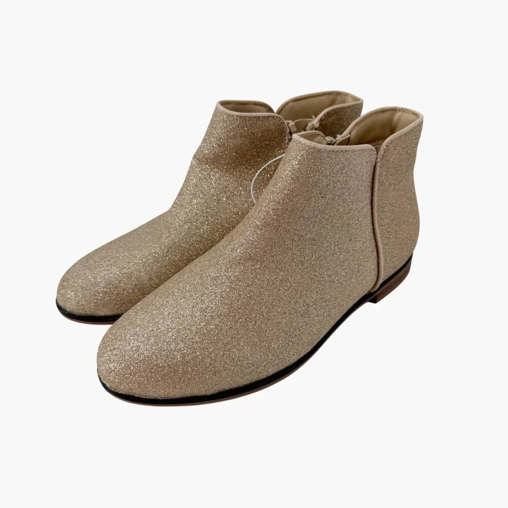 NEW Cat & Jack Kids' Bree Glitter Boots - Gold - Size 4